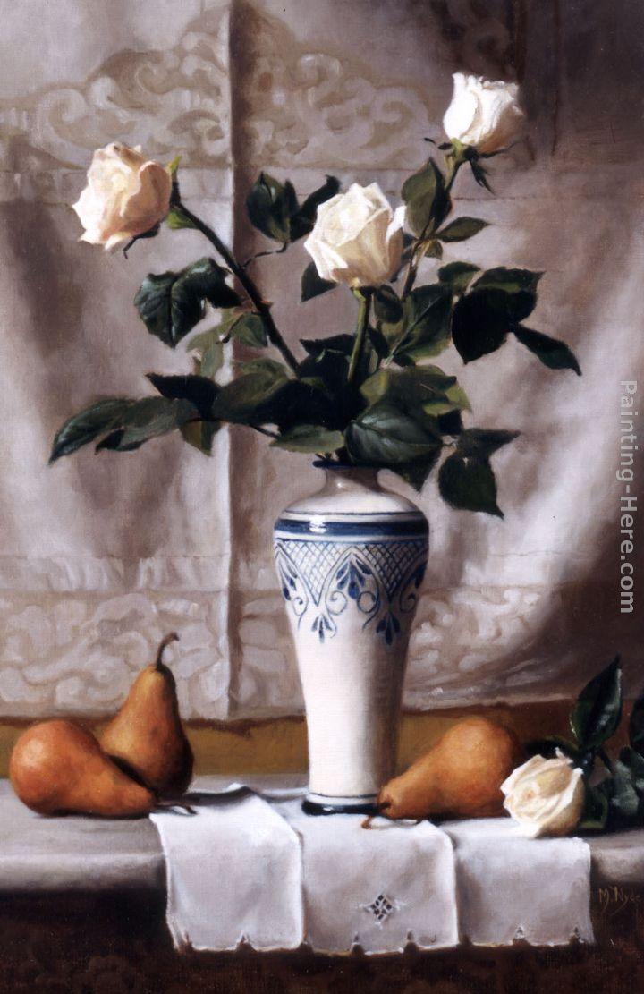 Maureen Hyde Bacio d'Inverno (Still Life with White Roses)